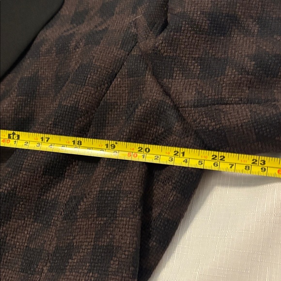 Le Suit espresso & black houndstooth belted blazer jacket SZ 18 workwear NWT - Picture 7 of 13
